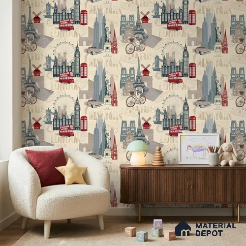 5129-1 | 5 Meter x 42 Inch PVC Patterned Look Wallpaper - 57 Sq. Ft. | Minimum 15% wastage during installation
