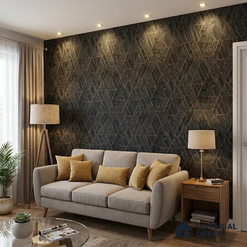 ST021002 | 10.05 Meter x 20.86 Inches Geometric Look Wallpaper - 57.33 Sq. Ft. | Minimum 15% wastage during installation