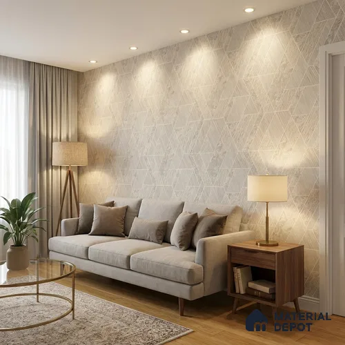 ST021004 | 10.05 Meter x 20.86 Inches Geometric Look Wallpaper - 57.33 Sq. Ft. | Minimum 15% wastage during installation