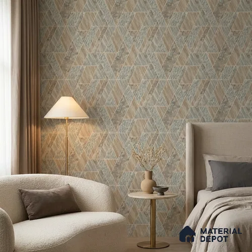 ST021007 | 10.05 Meter x 20.86 Inches Geometric Look Wallpaper - 57.33 Sq. Ft. | Minimum 15% wastage during installation