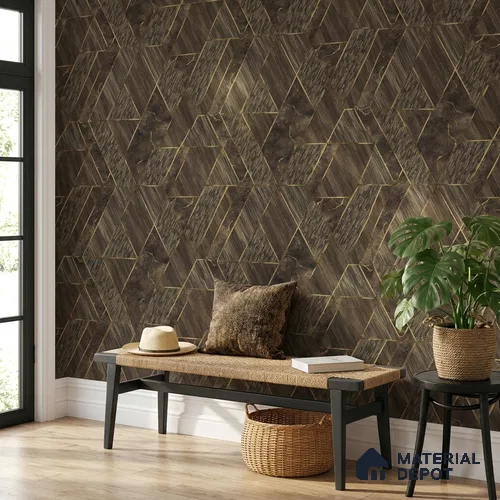 ST021009 | 10.05 Meter x 20.86 Inches Geometric Look Wallpaper - 57.33 Sq. Ft. | Minimum 15% wastage during installation