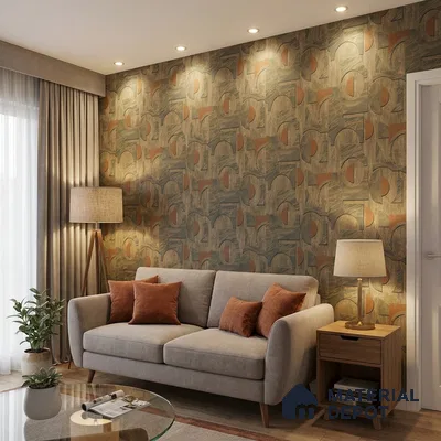 ST021018 | 10.05 Meter x 20.86 Inches Geometric Look Wallpaper - 57.33 Sq. Ft. | Minimum 15% wastage during installation