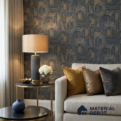 ST021024 | 10.05 Meter x 20.86 Inches Geometric Look Wallpaper - 57.33 Sq. Ft. | Minimum 15% wastage during installation