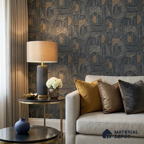 ST021024 | 10.05 Meter x 20.86 Inches Geometric Look Wallpaper - 57.33 Sq. Ft. | Minimum 15% wastage during installation