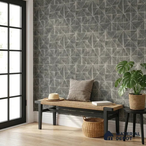 ST021057 | 10.05 Meter x 20.86 Inches Geometric Look Wallpaper - 57.33 Sq. Ft. | Minimum 15% wastage during installation