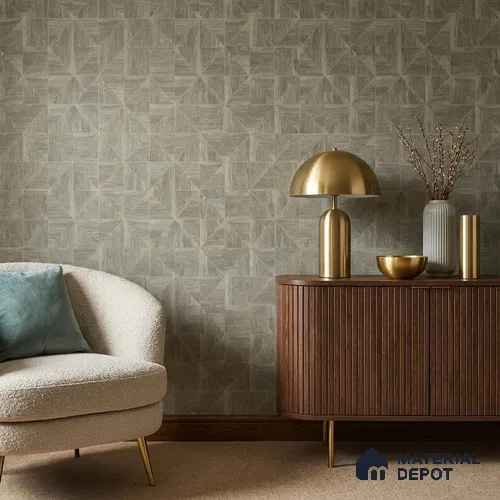 ST021063 | 10.05 Meter x 20.86 Inches Geometric Look Wallpaper - 57.33 Sq. Ft. | Minimum 15% wastage during installation