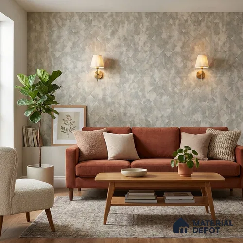 ST021080 | 10.05 Meter x 20.86 Inches Geometric Look Wallpaper - 57.33 Sq. Ft. | Minimum 15% wastage during installation