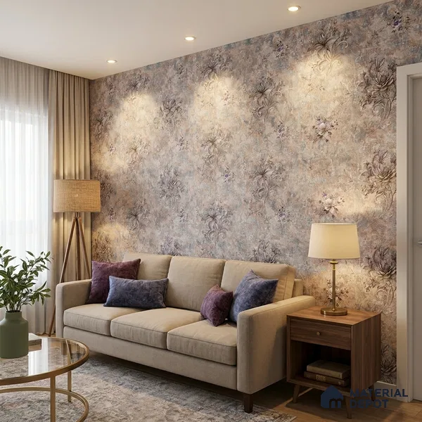 1102 | 10 Meter x 21 Inches Florals Look Wallpaper - 57.37 Sq. Ft. | Minimum 15% wastage during installation