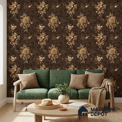 1101 | 10 Meter x 21 Inches Florals Look Wallpaper - 57.37 Sq. Ft. | Minimum 15% wastage during installation