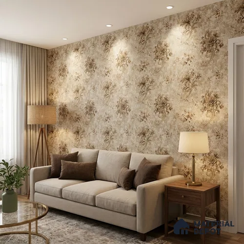 1104 | 10 Meter x 21 Inches Florals Look Wallpaper - 57.37 Sq. Ft. | Minimum 15% wastage during installation