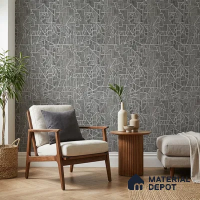AMBL23442 | 10 Meter x 21 Inches Geometric Look Wallpaper - 57.05 Sq. Ft. | Minimum 15% wastage during installation