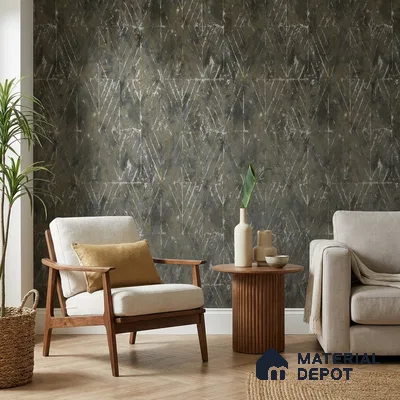 AMBL23456 | Black Etched Diamonds Textured Wallpaper - 10 Meter x 21 Inches, 57.05 Sq. Ft. (Min. 15% Wastage)