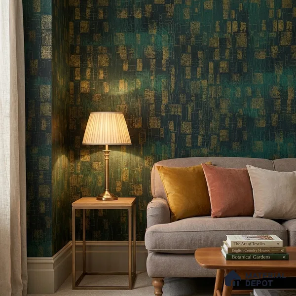 AMBL23468 | 10 Meter x 21 Inches Patterned Look Wallpaper - 57.05 Sq. Ft. | Minimum 15% wastage during installation