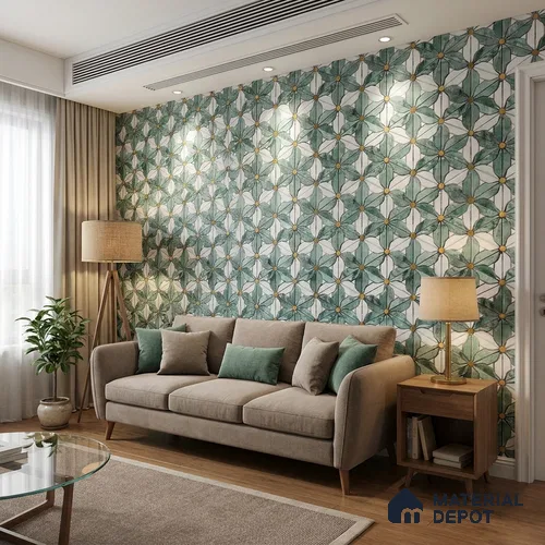 FE501-1 | 10 Meter x 21 Inch PVC Patterned Look Wallpaper - 57 Sq. Ft. | Minimum 15% wastage during installation