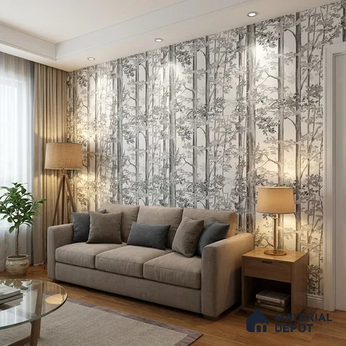 FE502-2 | 10 Meter x 21 Inch PVC Tropical Look Wallpaper - 57 Sq. Ft. | Minimum 15% wastage during installation
