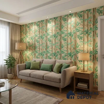 FE502-4 | 10 Meter x 21 Inch PVC Tropical Look Wallpaper - 57 Sq. Ft. | Minimum 15% wastage during installation