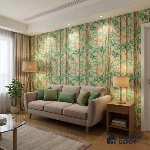 FE502-4 | 10 Meter x 21 Inch PVC Tropical Look Wallpaper - 57 Sq. Ft. | Minimum 15% wastage during installation