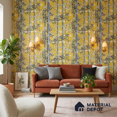 FE502-5 | 10 Meter x 21 Inch PVC Tropical Look Wallpaper - 57 Sq. Ft. | Minimum 15% wastage during installation