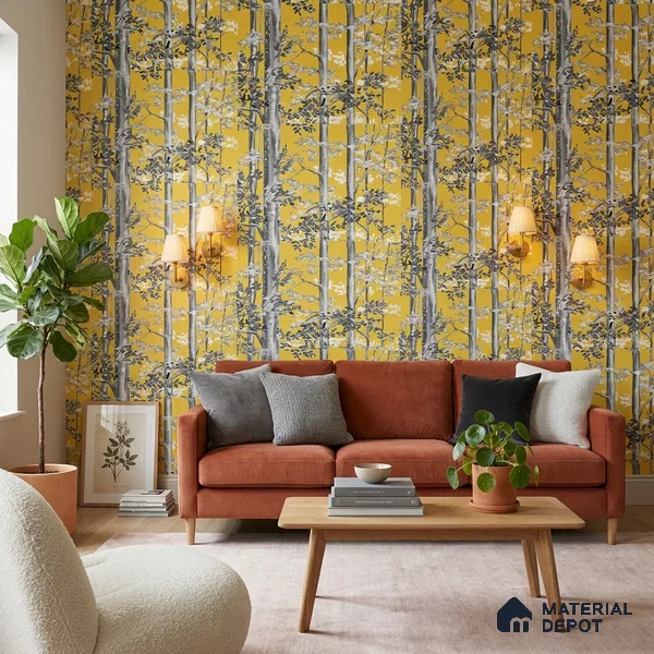 FE502-5 | 10 Meter x 21 Inch PVC Tropical Look Wallpaper - 57 Sq. Ft. | Minimum 15% wastage during installation