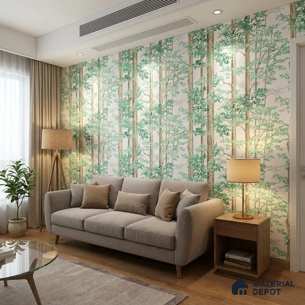 FE502-1 | 10 Meter x 21 Inch PVC Tropical Look Wallpaper - 57 Sq. Ft. | Minimum 15% wastage during installation