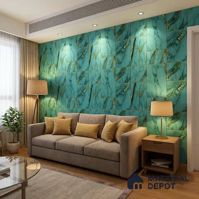 FE503-5 | 10 Meter x 21 Inch PVC Marble Look Wallpaper - 57 Sq. Ft. | Minimum 10% wastage during installation