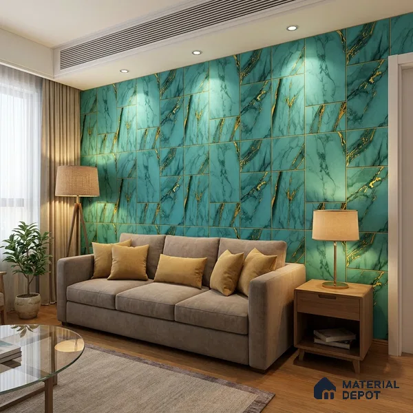 FE503-5 | 10 Meter x 21 Inch PVC Marble Look Wallpaper - 57 Sq. Ft. | Minimum 10% wastage during installation