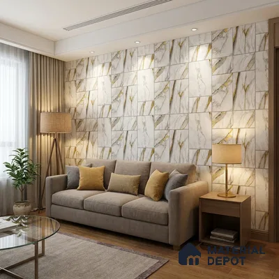 FE503-1 | 10 Meter x 21 Inch PVC Marble Look Wallpaper - 57 Sq. Ft. | Minimum 10% wastage during installation