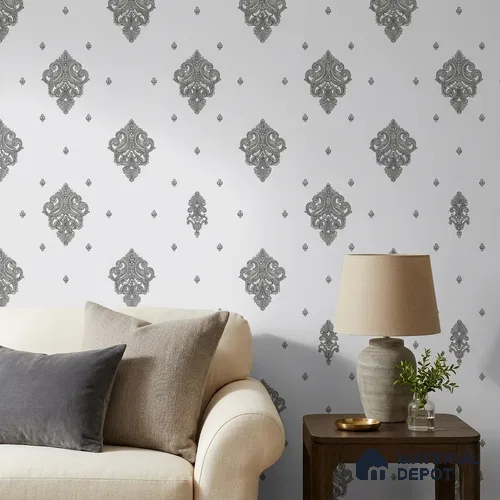 FE507-1 | 10 Meter x 21 Inch PVC Damask Look Wallpaper - 57 Sq. Ft. | Minimum 15% wastage during installation