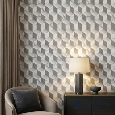 FE510-3 | 10 Meter x 21 Inch PVC Geometric Look Wallpaper - 57 Sq. Ft. | Minimum 15% wastage during installation