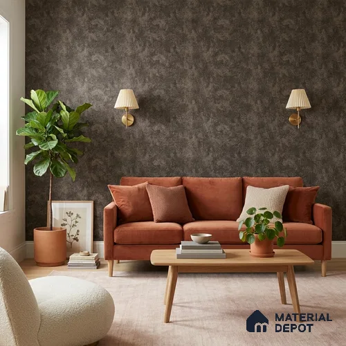 FE512-7 | 10 Meter x 21 Inch PVC Texture Look Wallpaper - 57 Sq. Ft. | Minimum 15% wastage during installation