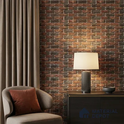 FE513-1 | 10 Meter x 21 Inch PVC Brick Look Wallpaper - 57 Sq. Ft. | Minimum 15% wastage during installation