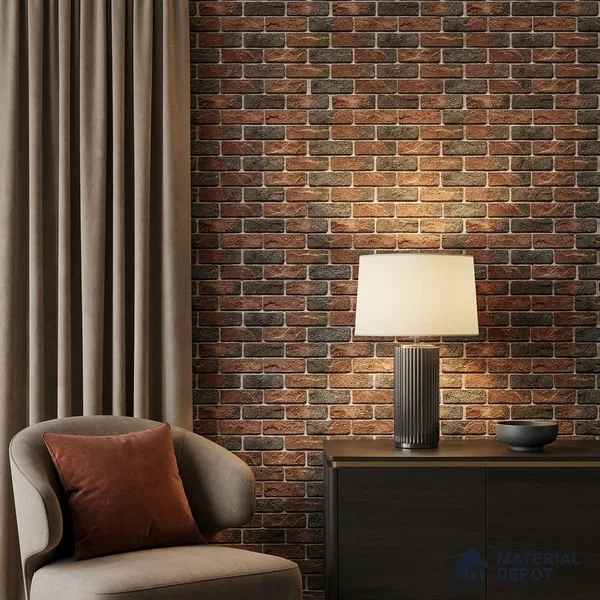 FE513-1 | 10 Meter x 21 Inch PVC Brick Look Wallpaper - 57 Sq. Ft. | Minimum 15% wastage during installation