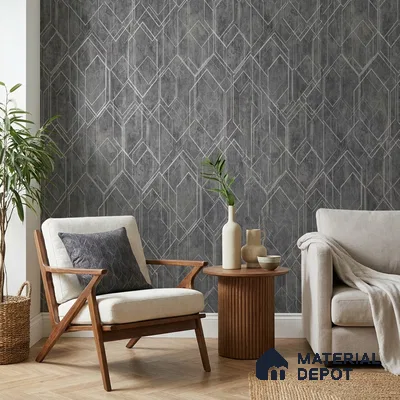 AMBL23403 | 10 Meter x 21 Inches Geometric Look Wallpaper - 57.05 Sq. Ft. | Minimum 15% wastage during installation