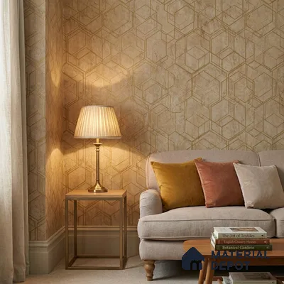 AMBL23413 | 10 Meter x 21 Inches Geometric Look Wallpaper - 57.05 Sq. Ft. | Minimum 15% wastage during installation