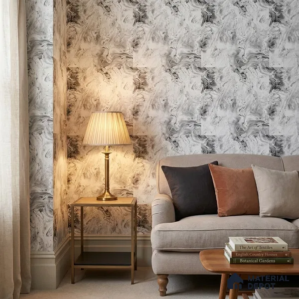 AMBL23429 | 10 Meter x 21 Inches Abstract Look Wallpaper - 57.05 Sq. Ft. | Minimum 15% wastage during installation