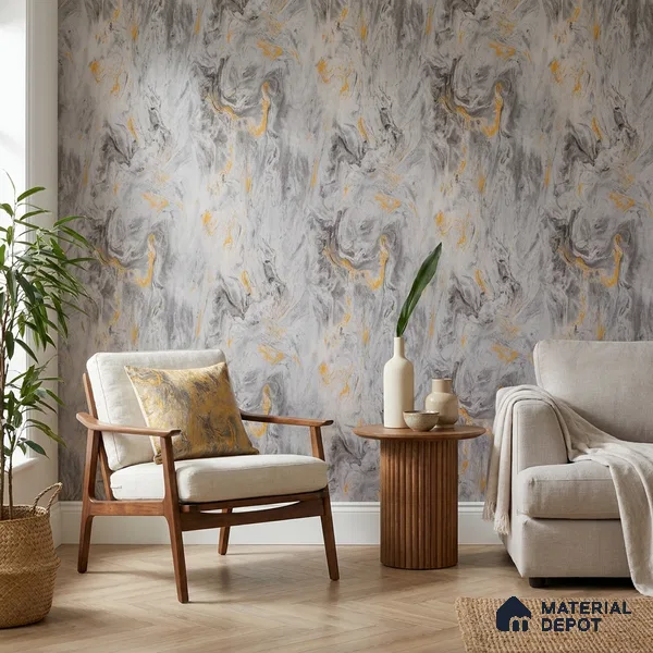 AMBL23431 | 10 Meter x 21 Inches Abstract Look Wallpaper - 57.05 Sq. Ft. | Minimum 15% wastage during installation