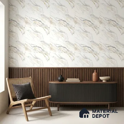 85111-1 | 5 Meter x 42 Inch PVC Marble Look Wallpaper - 57 Sq. Ft. | Minimum 10% wastage during installation