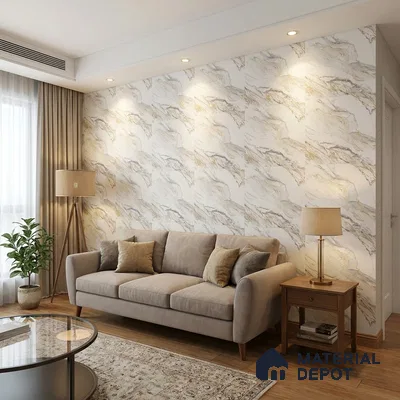 85111-2 | 5 Meter x 42 Inch PVC Marble Look Wallpaper - 57 Sq. Ft. | Minimum 10% wastage during installation
