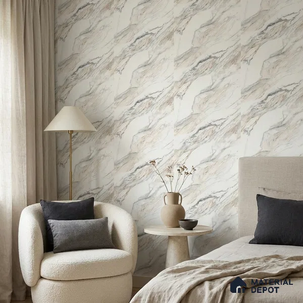 85110-2 | 5 Meter x 42 Inch PVC Marble Look Wallpaper - 57 Sq. Ft. | Minimum 10% wastage during installation
