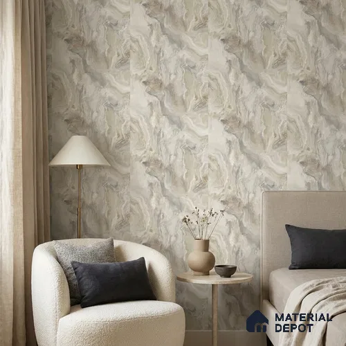 85109-2 | 5 Meter x 42 Inch PVC Marble Look Wallpaper - 57 Sq. Ft. | Minimum 10% wastage during installation