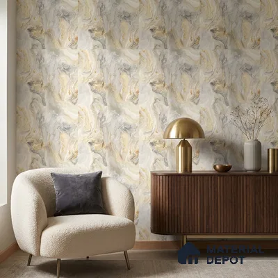 85109-5 | 5 Meter x 42 Inch PVC Marble Look Wallpaper - 57 Sq. Ft. | Minimum 10% wastage during installation