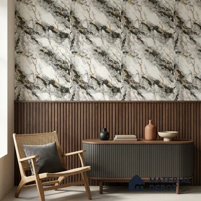 85108-5 | 5 Meter x 42 Inch PVC Marble Look Wallpaper - 57 Sq. Ft. | Minimum 10% wastage during installation