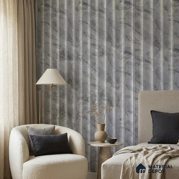 85107-3 | 5 Meter x 42 Inch PVC Marble Look Wallpaper - 57 Sq. Ft. | Minimum 10% wastage during installation