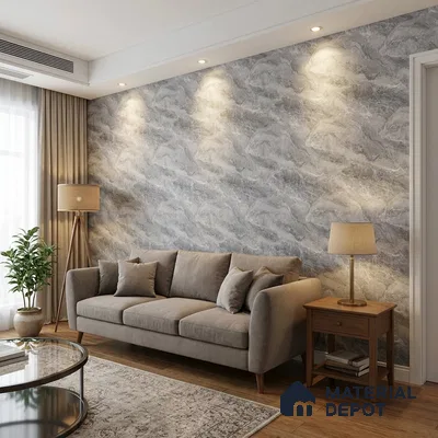 85106-3 | 5 Meter x 42 Inch PVC Marble Look Wallpaper - 57 Sq. Ft. | Minimum 10% wastage during installation