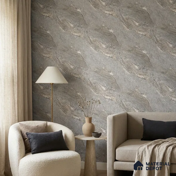 85101-3 | 5 Meter x 42 Inch PVC Marble Look Wallpaper - 57 Sq. Ft. | Minimum 10% wastage during installation