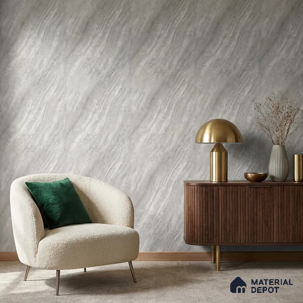 85100-2 | 5 Meter x 42 Inch PVC Marble Look Wallpaper - 57 Sq. Ft. | Minimum 10% wastage during installation