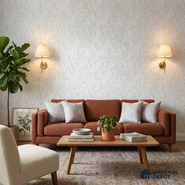 RD2604 | Grey Leopard Spots PVC Textured Wallpaper - 10 Meter x 21 Inch, 57 Sq. Ft. (Min. 15% Wastage)