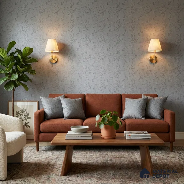 RD2601 | Grey Leopard Spots PVC Textured Wallpaper - 10 Meter x 21 Inch, 57 Sq. Ft. (Min. 15% Wastage)