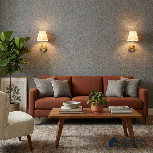 RD2605 | 10 Meter x 21 Inch PVC Patterned Look Wallpaper - 57 Sq. Ft. | Minimum 15% wastage during installation