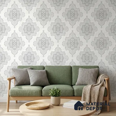 RD2628 | 10 Meter x 21 Inch PVC Patterned Look Wallpaper - 57 Sq. Ft. | Minimum 15% wastage during installation